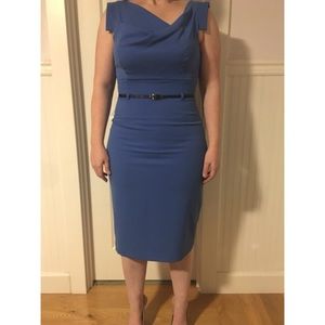Black Halo Jackie O Dress in Cerulean